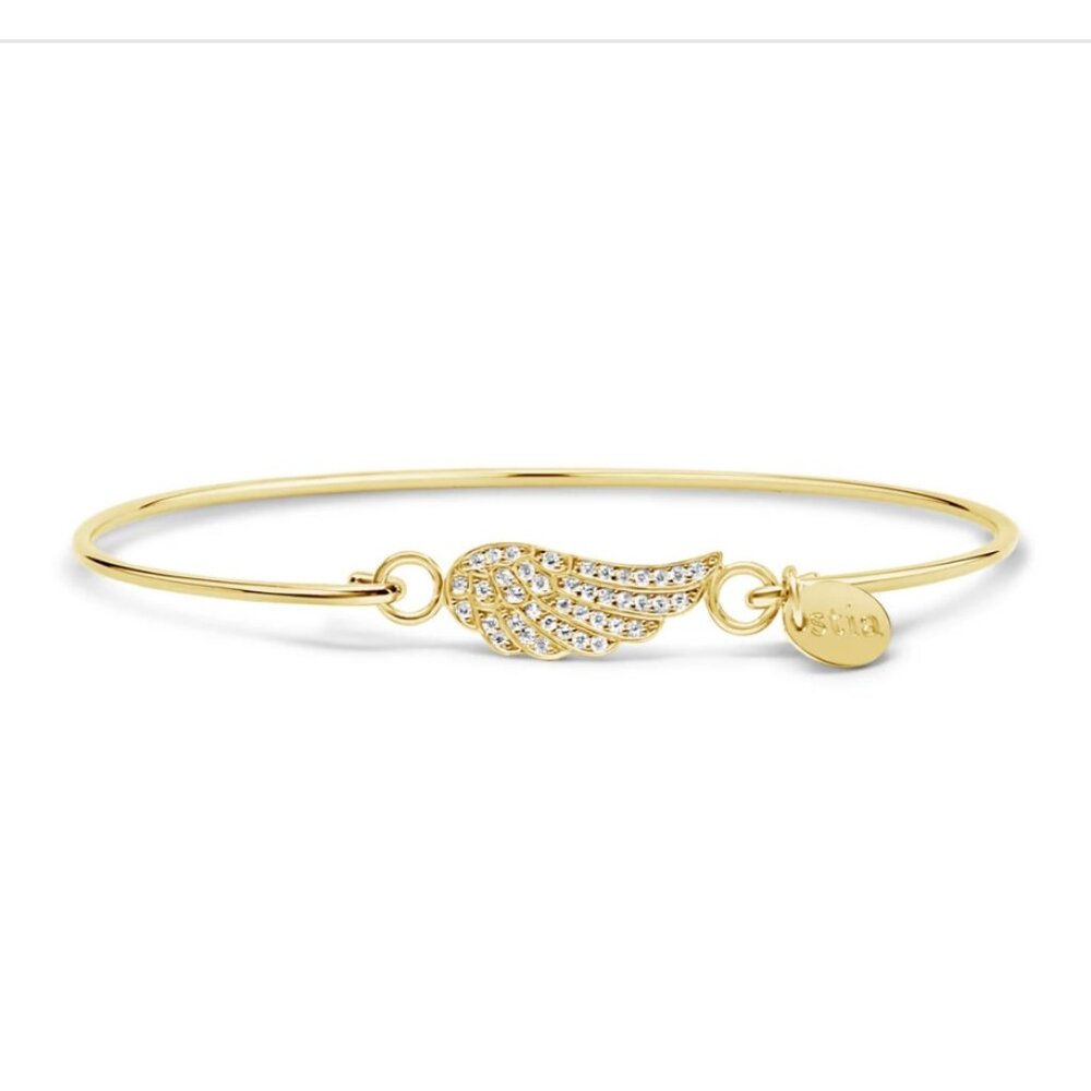 Stia Pavé Icon Bracelet – Wing Symbol – Gold / Gold-tone